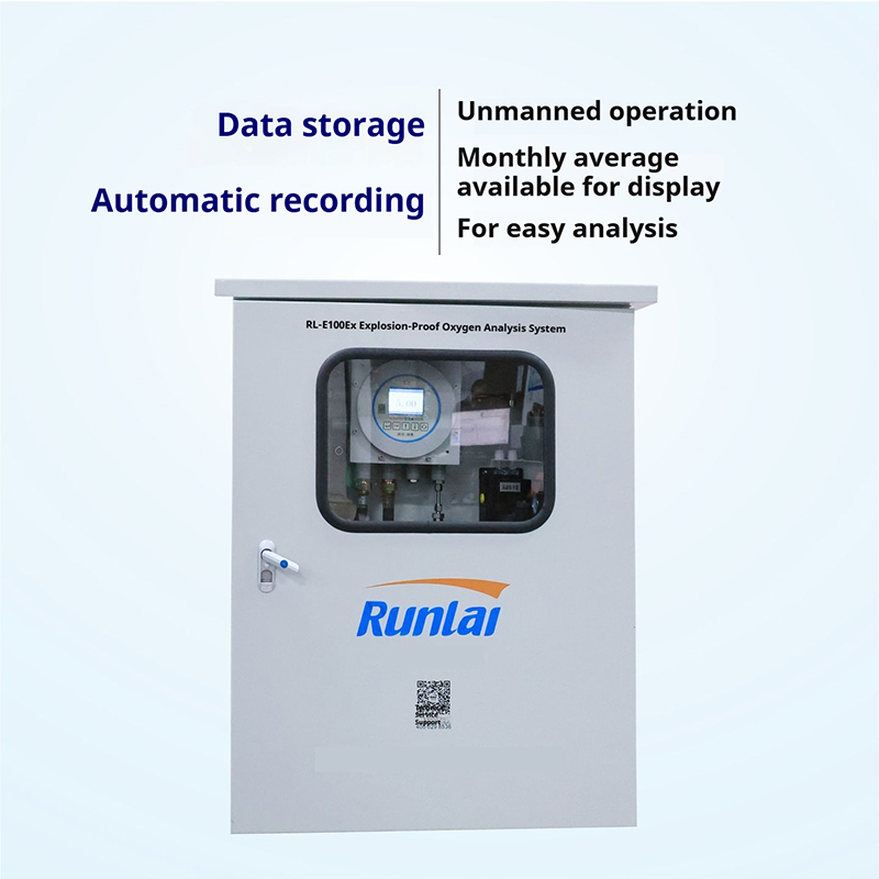Flameproof Electrochemical Industrial Oxygen Detector O2 Gas Analyser With Audible Alarm