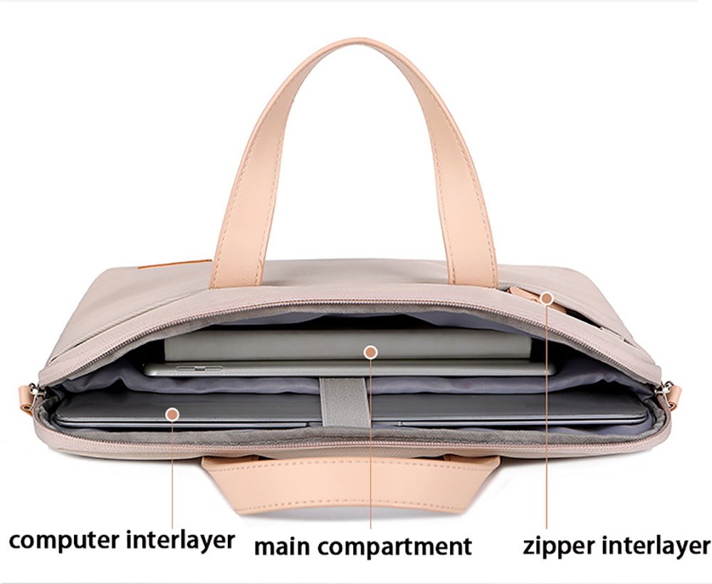 For Laudtec Custom Logo Business Travel Notebook Shoulder Bag Women's Dnb143 Portable Polyester Laptop Handbag Larger Capacity Wholesale OEM/ODM/Private Label