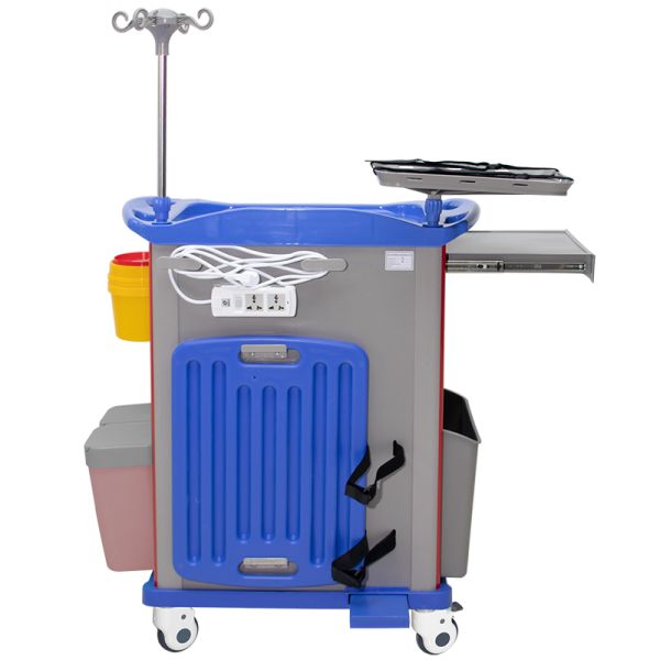 MN-EC003  High Quality Medical Emergency Medicine Trolley Cart With Wheels