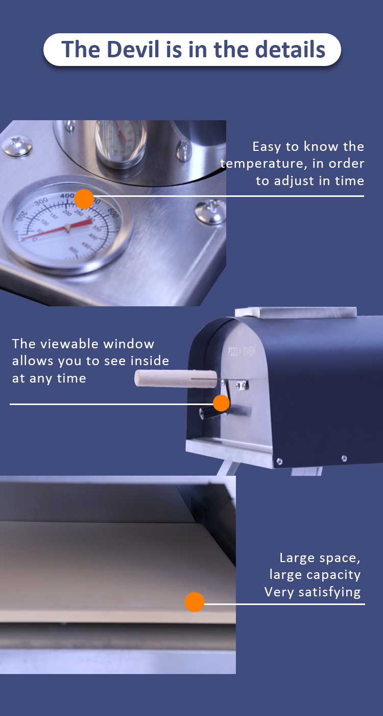 Торговая газовая пиццерия на открытом воздухе с пиццерийным камнем и аксессуарами