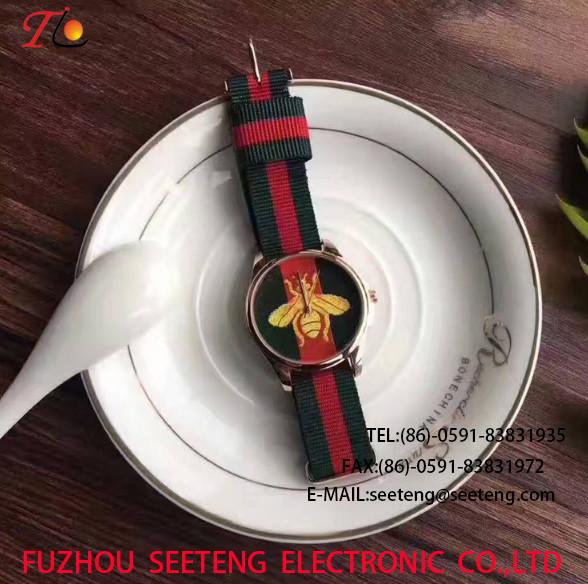 Wholesale  Delicate weave Strap Ladies Wrist Watch Fashion Watch  AlloyCase Mixed color strap