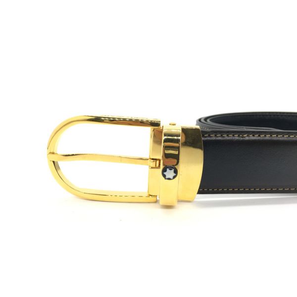 Night Blue Mens Leather Dress Belt Handmade For Work Business And Casual