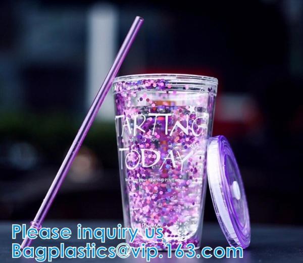 Sequin Double Layer Water Bottle Glitter Cup Heat Cold Insulation Party Home Wedding Thanksgiving Birthday Toasting