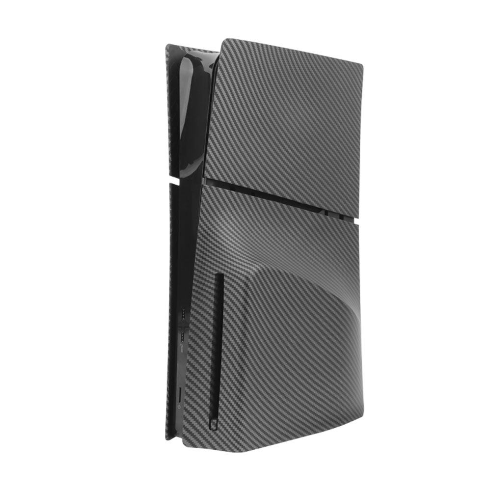 Laudtec Sjk936 Carbon Fiber Texture Case Water Sticker Protective Replacement Shell for CD-ROM Version for PS5 Slim Game