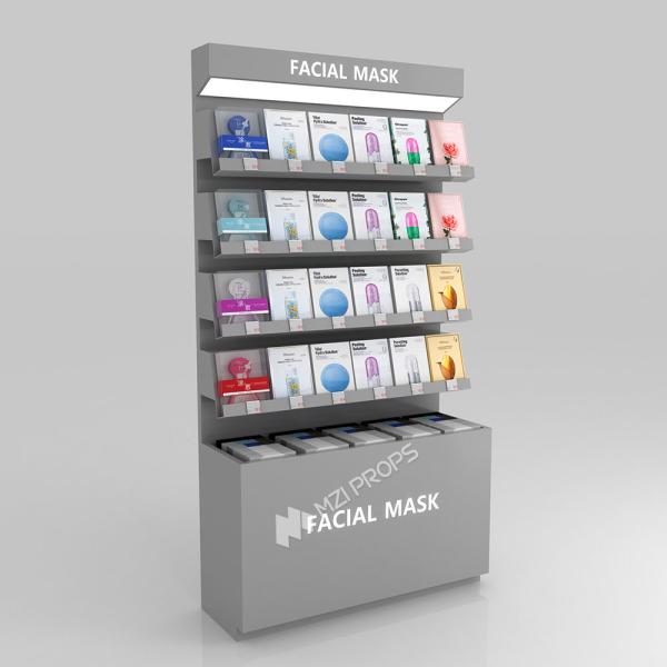 Skincare Shop Rack  Iron Containing Gray Facial Mask Cabinet For Compact Shop Cabinet And  Customized Shop Display Furniture