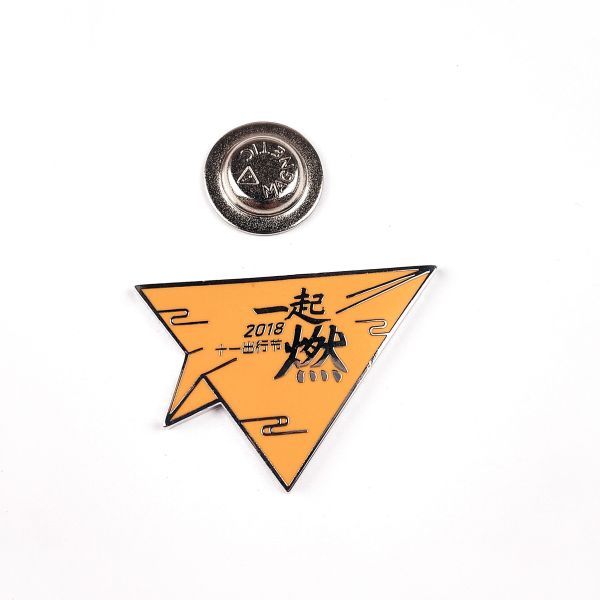 Single Metal Color Magnetic Enamel Pin Emblem And Lapel Pin Item