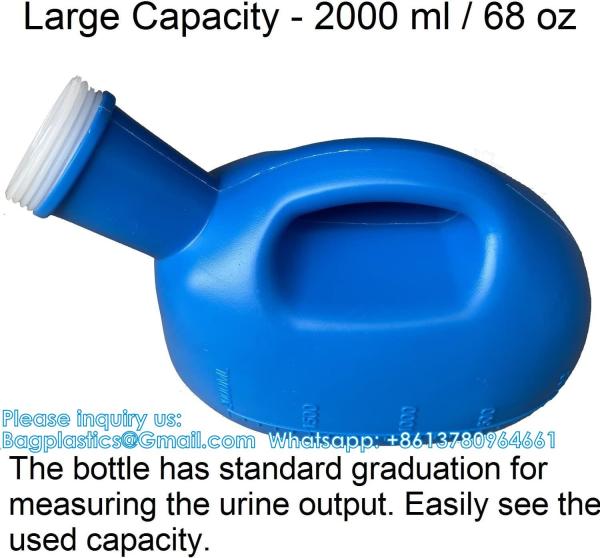 Portable Urinals Spill Proof 2000 Ml 68 Oz Urine Bottles For Men 63 Long Tube Urinals For Men Urine Jug Pipe