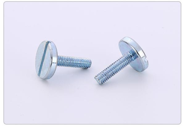 White Zinc Plated Steel Slotted Drive Thumb Screws GB833 Big Filliser Head Slotted Drive Screws