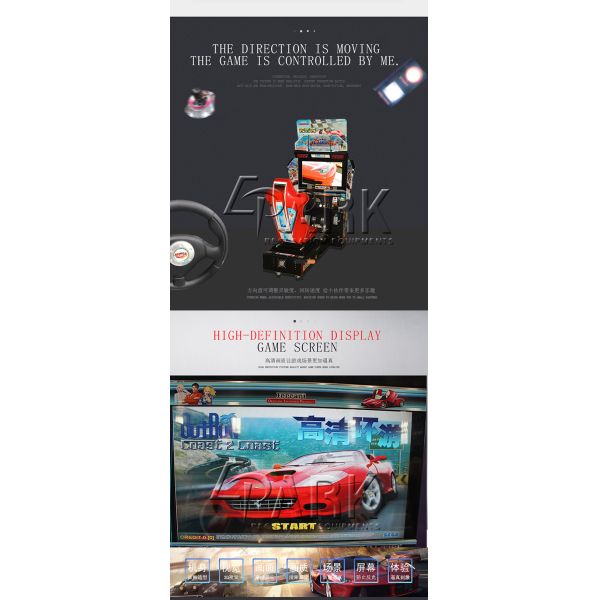 Classic Arcade Racing Car Simulator Amusement Park Video Games Coin Operated Machine For Sale