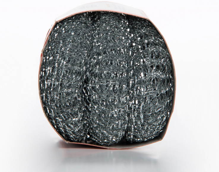 Easy Carrying Galvanised Scourers , Kitchen Cleaning Metal Pot Scrubbers