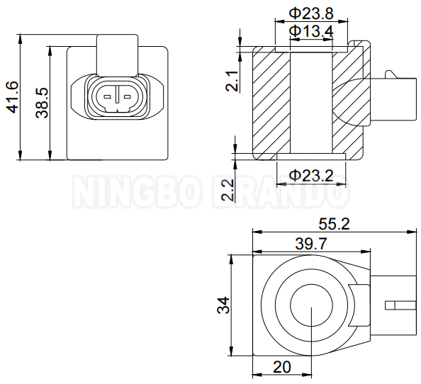 Катушка соленоида 12VDC 18W для регулятора редуктора давления LPG CNG