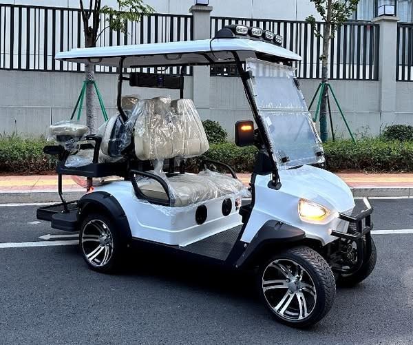 High Degree Electric Golf Cart E 3 Wheel 4 Wheel Drive Lifted Street Legal Club Golf Cart Roof