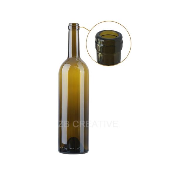 Standard Plus Bordeaux 750ml Empty Glass Bottles With Cork Top 530g 1732K