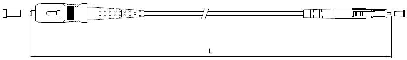 LSZH OM3 2.0mm LC UPC к гибкому проводу SC UPC оптически