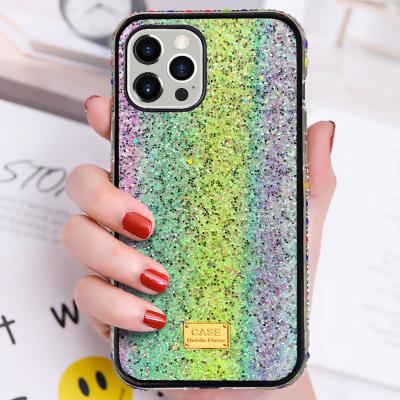 Cas de luxe de dos de protection de diamant de qualité de marque de cas à extrémité élevé de téléphone portable pour l'iPhone 14 13 12promax