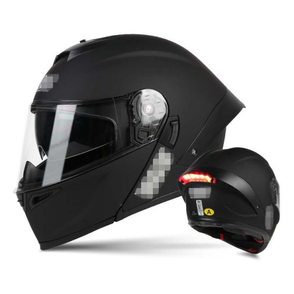 Head Safety Protection with Custom DOT Approved Flip Up Motorcycle Helmets and Lights