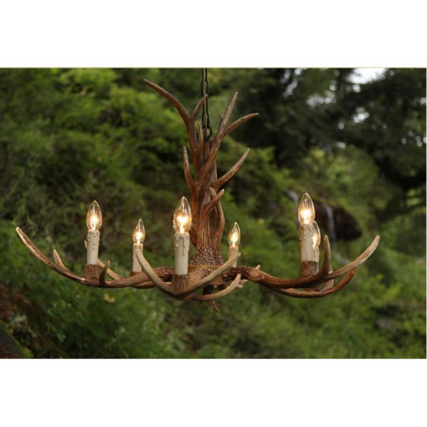 Countryside Deer Antler Chandelier For Farmhouse Warehouse Lighting Fixtures (WH-AC-31）