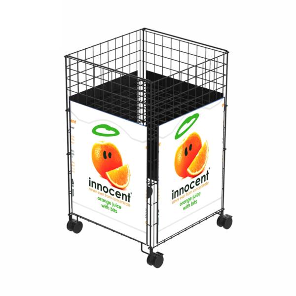 882mm Metal Wire Display Racks Uv Printing Metal Wire Display Stands With Casters