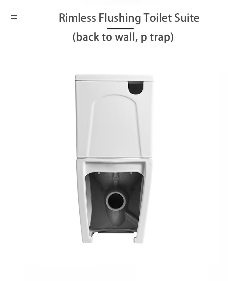 Modern Ceramic Sanitary Ware Round Rimless Tornado Bathroom Two Piece Toilet