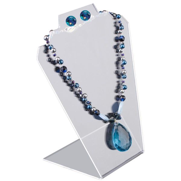 3mm L-Shape Clear Acrylic Jewelry Necklace Stand Perspex Jewellery Necklace Rack