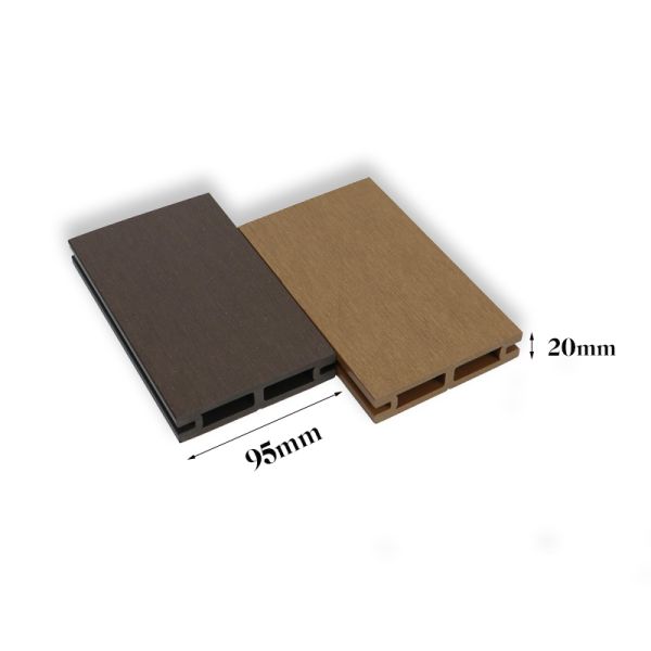 95*20mm WPC Outdoor Wall Panels ASA Co-Extruded Interlocking Durable Fence Board Villa