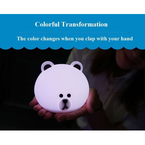 Свет ночи медведя силикона красочный милый, милый немногое, детали домочадца силикона