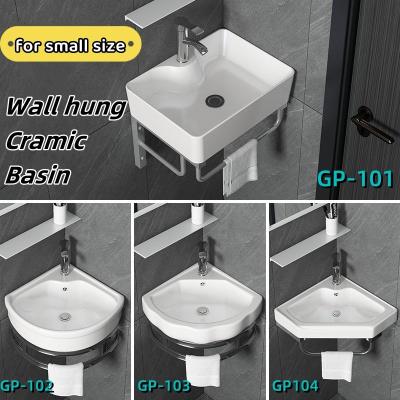 factory price bathroom wall hung basin small size sanitary ware commode hand wash basin