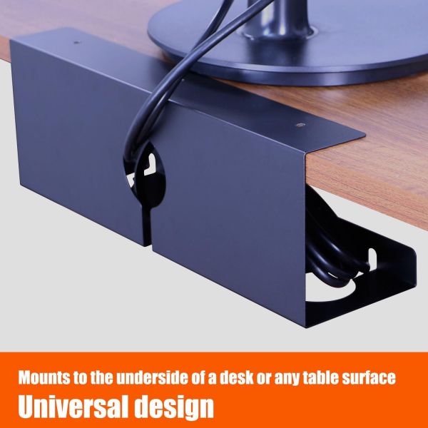 ISO9001 Rohs CE Under Desk Metal Cable Tray para gerenciamento de fios de computador de escritório