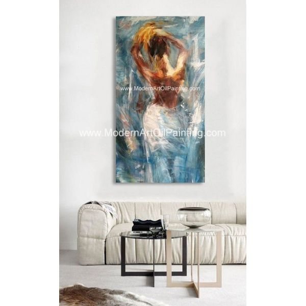 Handmade Nude Lady Oil Painting Abstract Human Figure Paintings For Living Room