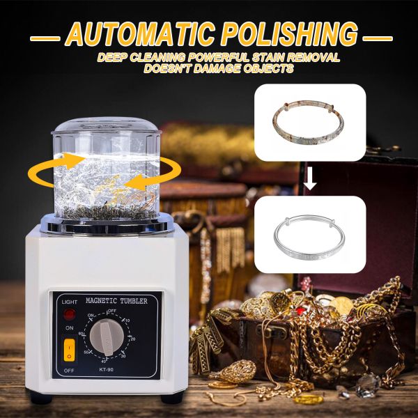 KT-90 Magnetic Tumbler Polishing Machine For Jewelry Gold Silver