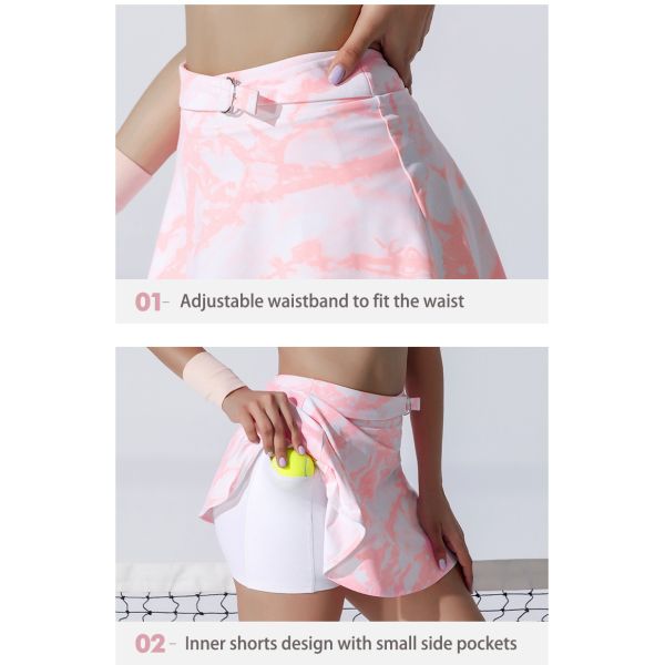 Талия атлетической йоги спорта юбки тенниса женщин ODM высокая замыкает накоротко