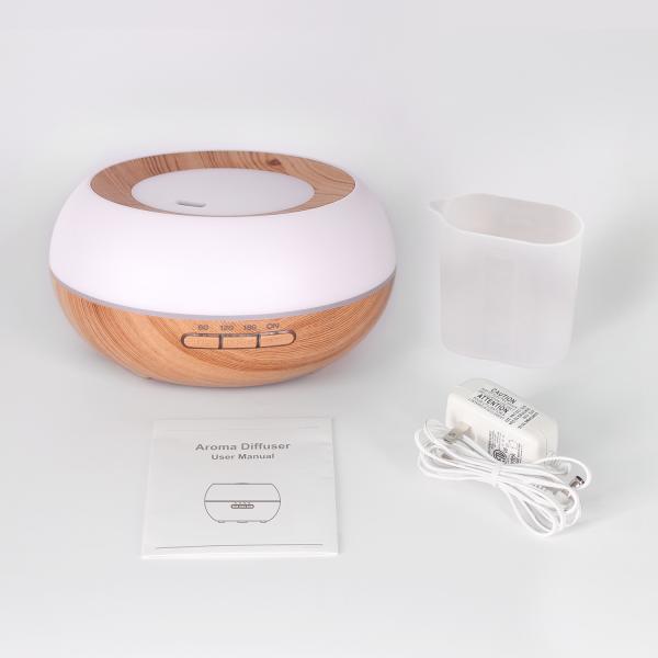 7 Color Changing LED Light Aromatherapy Essential Oil Diffuser 300ml air ultrasonic humidifier Light Wood Grain RY25C