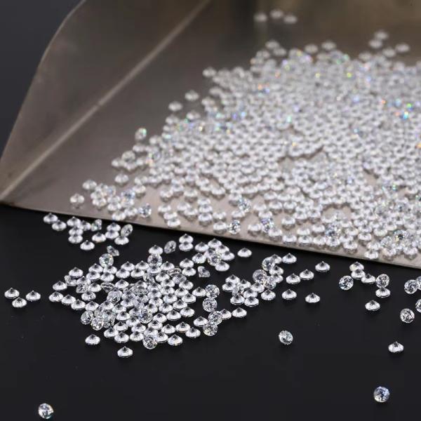 Anel de noivado Moissanite branco solto Diamante 0,9 mm - 3 mm Tamanho de Melee Zirconia cúbica