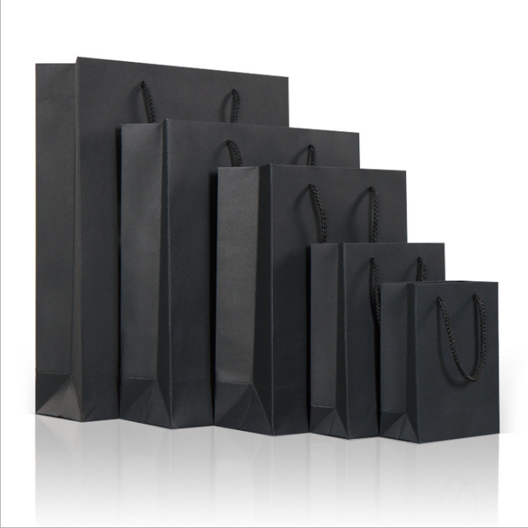 SZCX Kraft Paper Bag With Your Own Logo Eco-friendly Custom Black Brown White Paper Bag