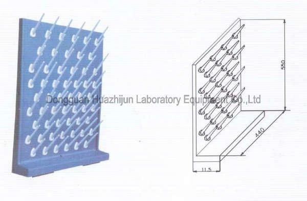 Science Lab Equipment Acid Proof Pegboard Single Face PP Drip Shelf