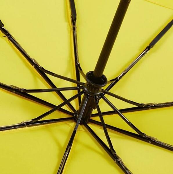 Foldable Fiberglass Ribs Pongee Compact Windproof Umbrella