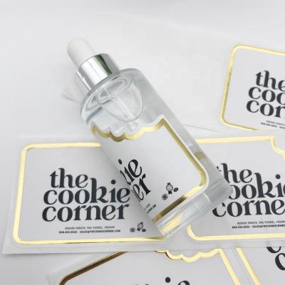 Etiqueta adesiva de PVC de vinil personalizada resistente à água para embalagens de etiquetas