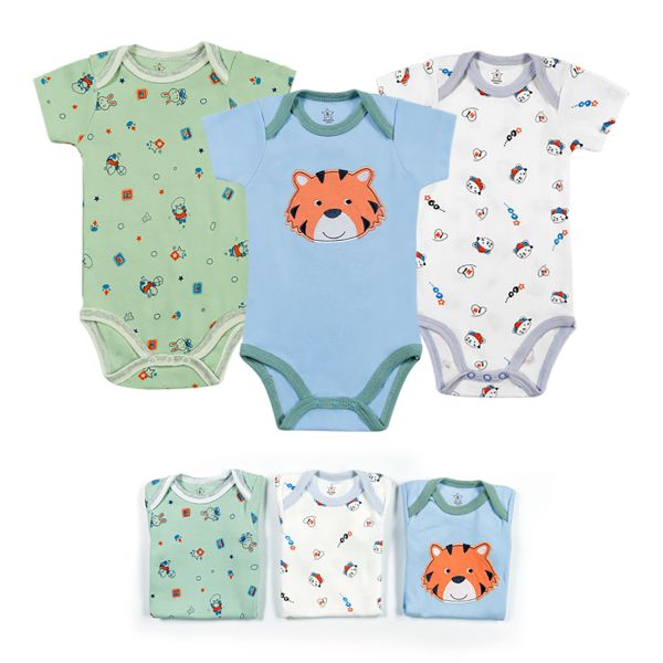 New 2023 kids clothing wholesale Short Sleeve Boy And Girls Newborn Baby Romper Clothes Bodysuits Toddler Clothing