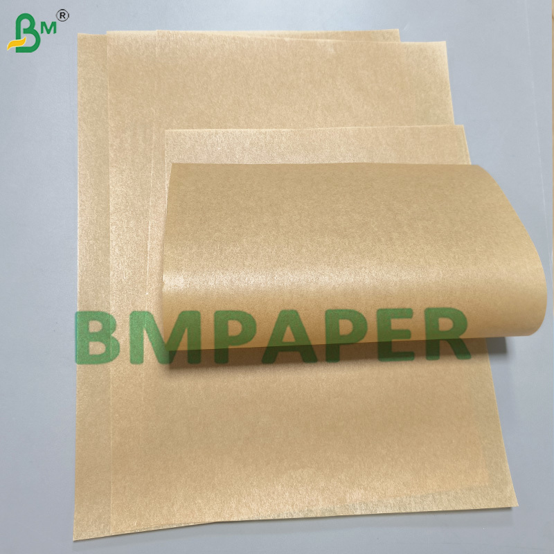 Brown Unbleached Oven Paper Heat Resistant Silicone Coated Baking Paper