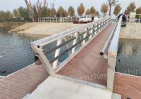 HDPE durável Marine Pontoon do preto da liga de alumínio da ponte do quadro