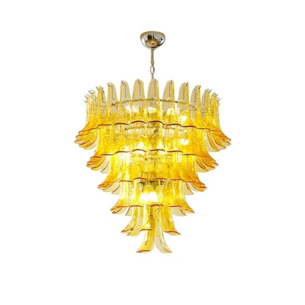 Dimmable LED Fexible Brown Black Leather Belt Chandelier (WH-NC-132)