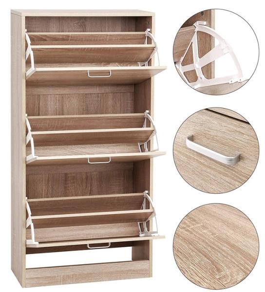 Modern design shoe rack of home livingroom furniture  Melamine cover frivolous shoe ark/shoe cabinet/shoe rack with door