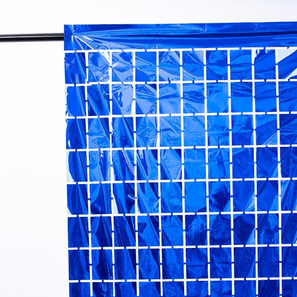 100*100cm Blue Foil Fringe Curtain Square Foil Curtain Party Dressing