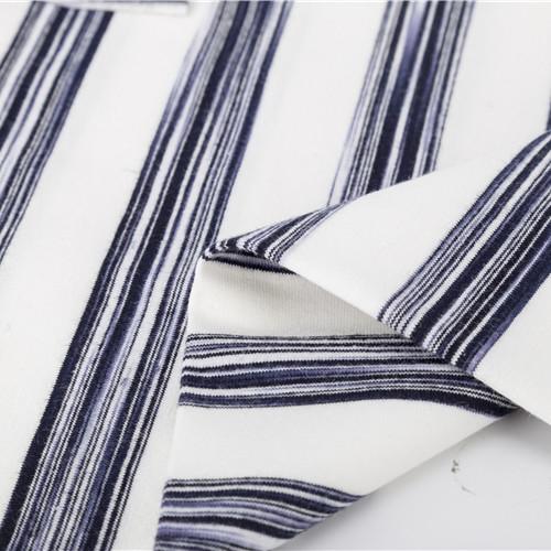 Healthy And Environmentally Friendly Pure Cotton ​Striped Material Fabric For T-Shirt