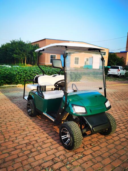 New Energy Lithium Battery Lead-acid Battery 4-seater Golf Cart Classic Dark Green Customizable LOGO For Golf Courses