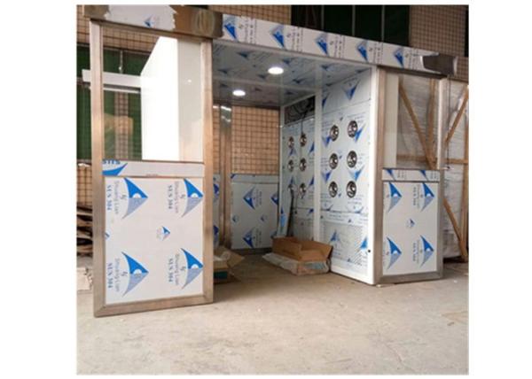 Low Noise Air Shower Clean Room Auto Double Sliding Door For Precise Instrument Industry