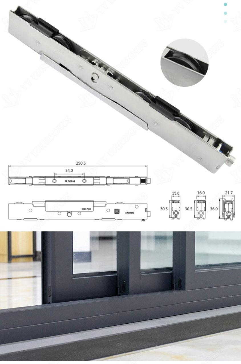 Изолированная алюминиевая сползая стеклянная дверь безшумная для жилого экстерьера