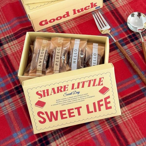 Boîte de biscuits de vacances Sweet Life - Coffret cadeau de friandises assorties de qualité supérieure - Biscuits, fudge, flocons de neige croustillants, boîte