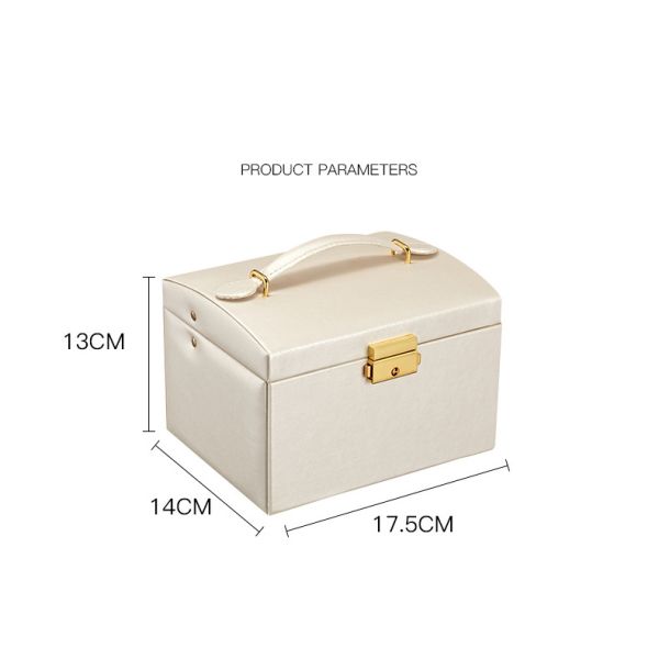 Accepable OEM/ODM Fashion Suit Travel Jewelry Boxes with Large Storage in Pu Leather