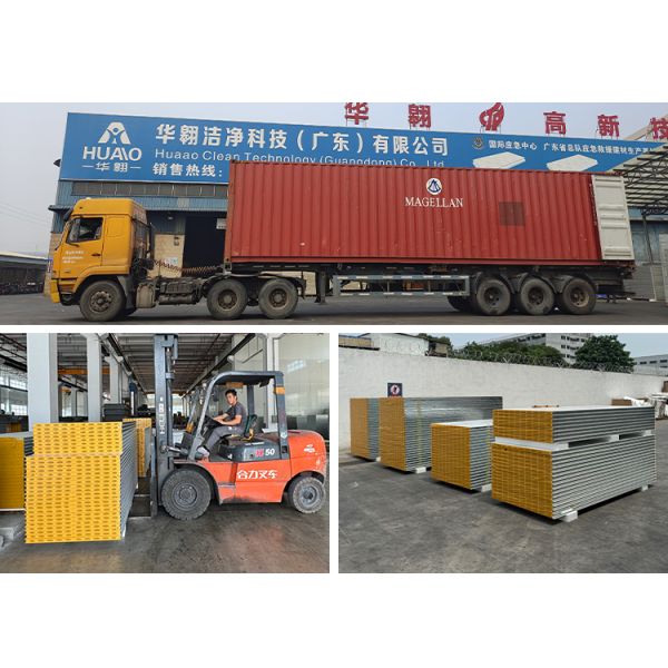 HUAAO Customized Fireproof ISO5-9 Modern Modular Cleanroom Professional Solution for Lab Workshop Hospital & Clean Rooms Project